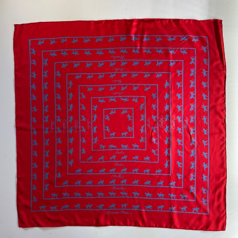 Hermes silk scarf "Les Allures"